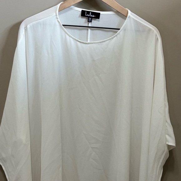 Lulus To the Hills Ivory Crochet Cover-Up white Womens One Size beach swim - Picture 3 of 6